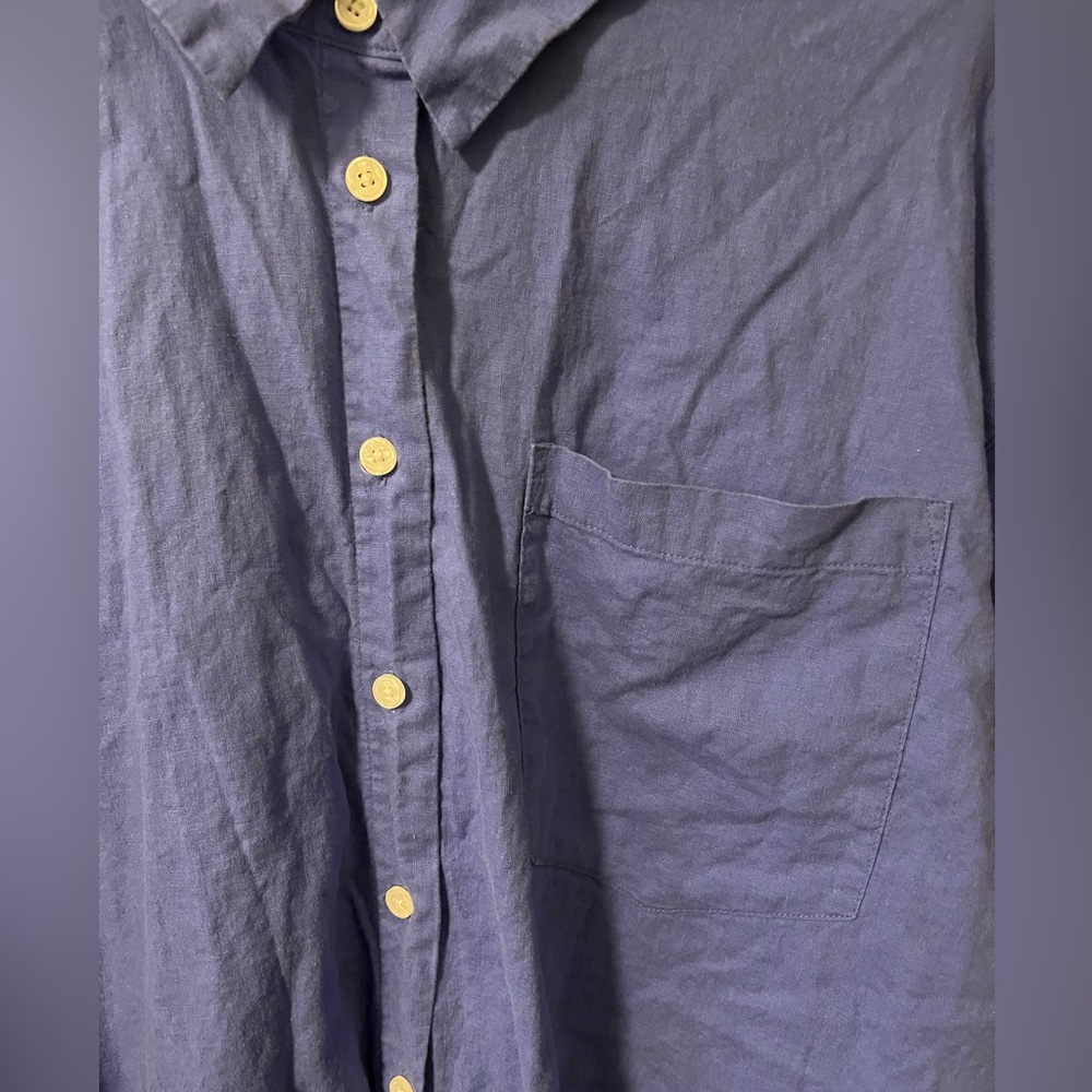 Gabriella Katefa-Johnson x Future Collective linen-blend button down shirt, 3X - Picture 3 of 6